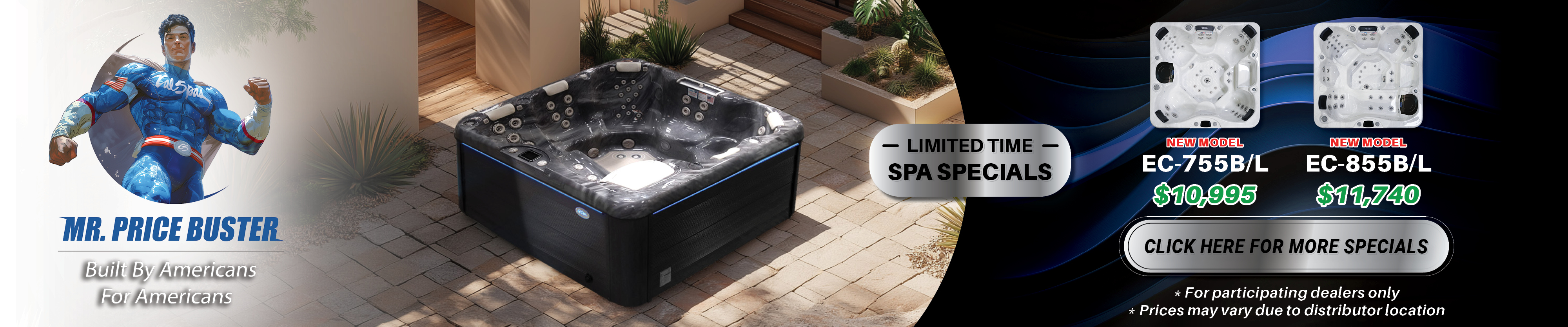 Calspas hot tub being used in a family setting - Pasadena