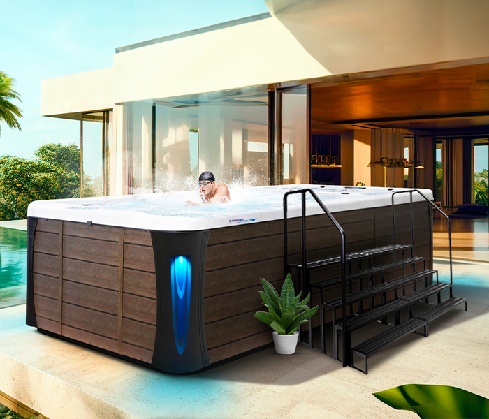 Calspas hot tub being used in a family setting - Pasadena