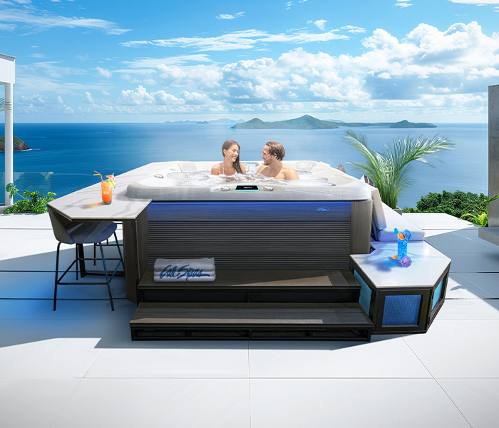 Calspas hot tub being used in a family setting - Pasadena